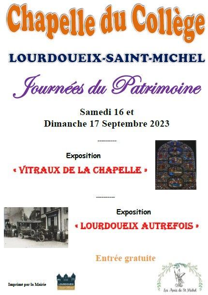 Journées du patrimoine - exposition à la Chapelle de l'ancien Collège